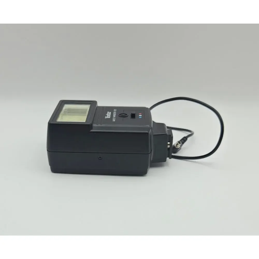 Vivitar Auto Thyristor 225 Camera Flash Shoe Mount W/ PC Sync Cord Tested Works